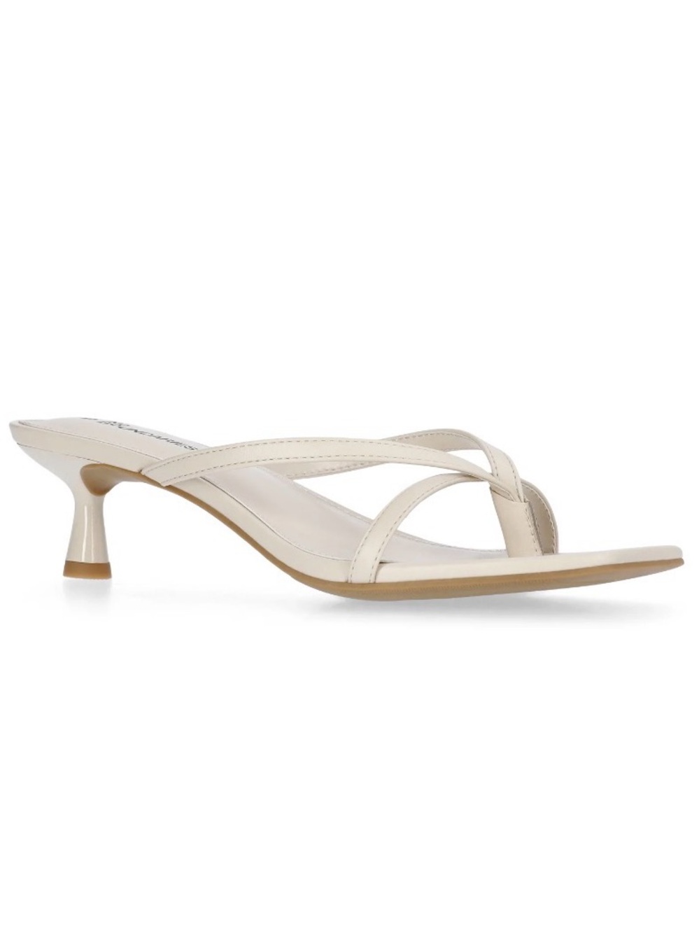 No Boundaries Kitten Heel Sandals Women’s Size 10 Bone White Slip On NIB - Picture 7 of 10